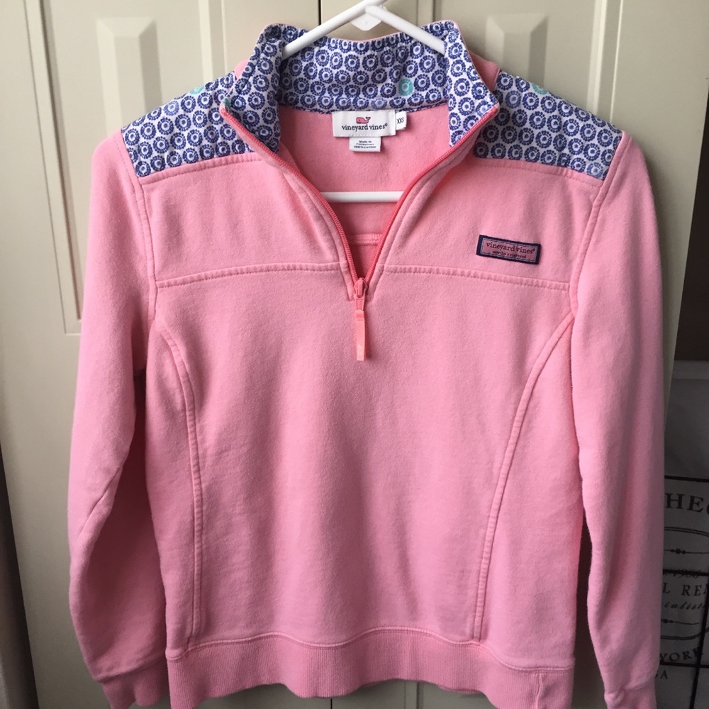 Salmon/Navy Blue Patterned VV Shep Shirt